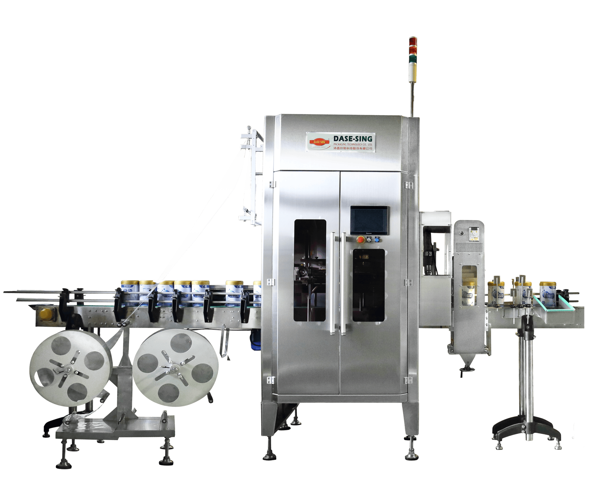 单头宽口径全自动收缩膜套标机 DSK-2B (up to 150BPM) DSK-2B